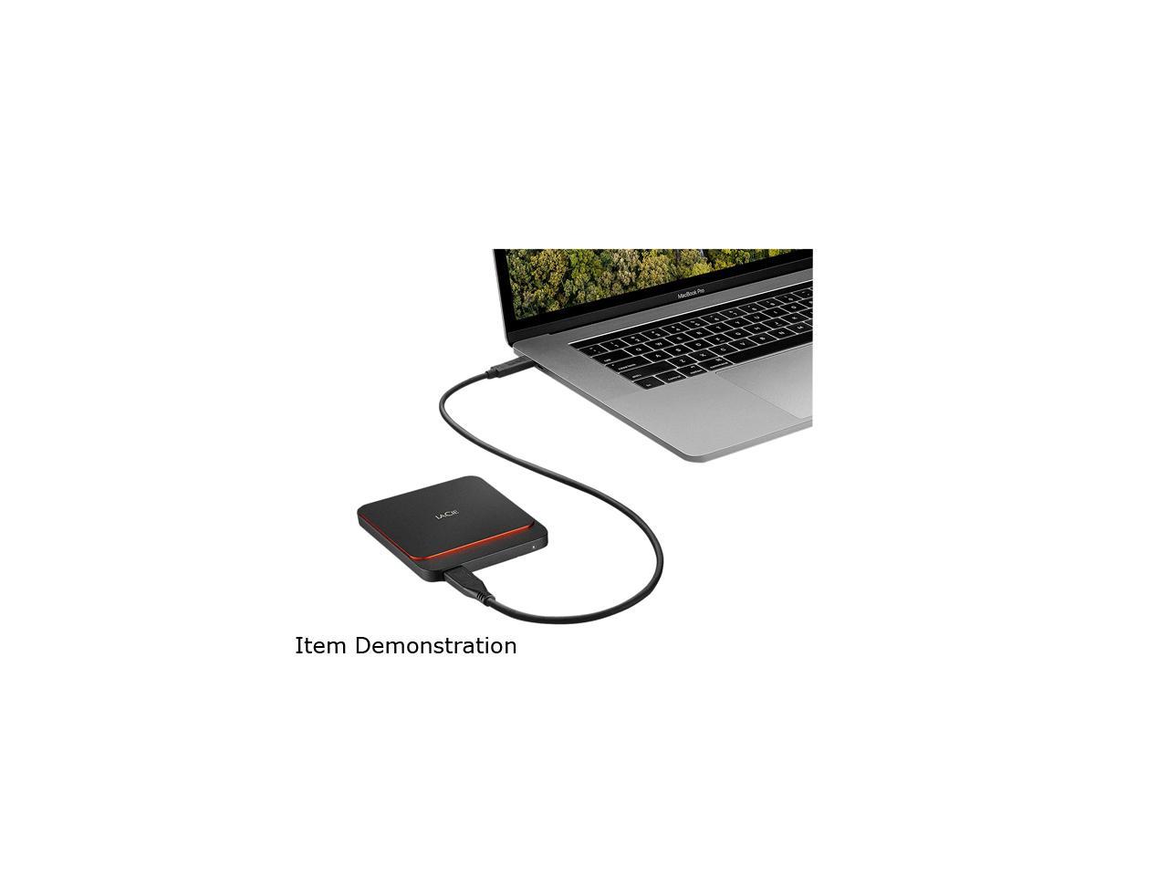 LaCie Portable SSD High Performance External SSD USB-C USB 3.0 1TB STHK1000800