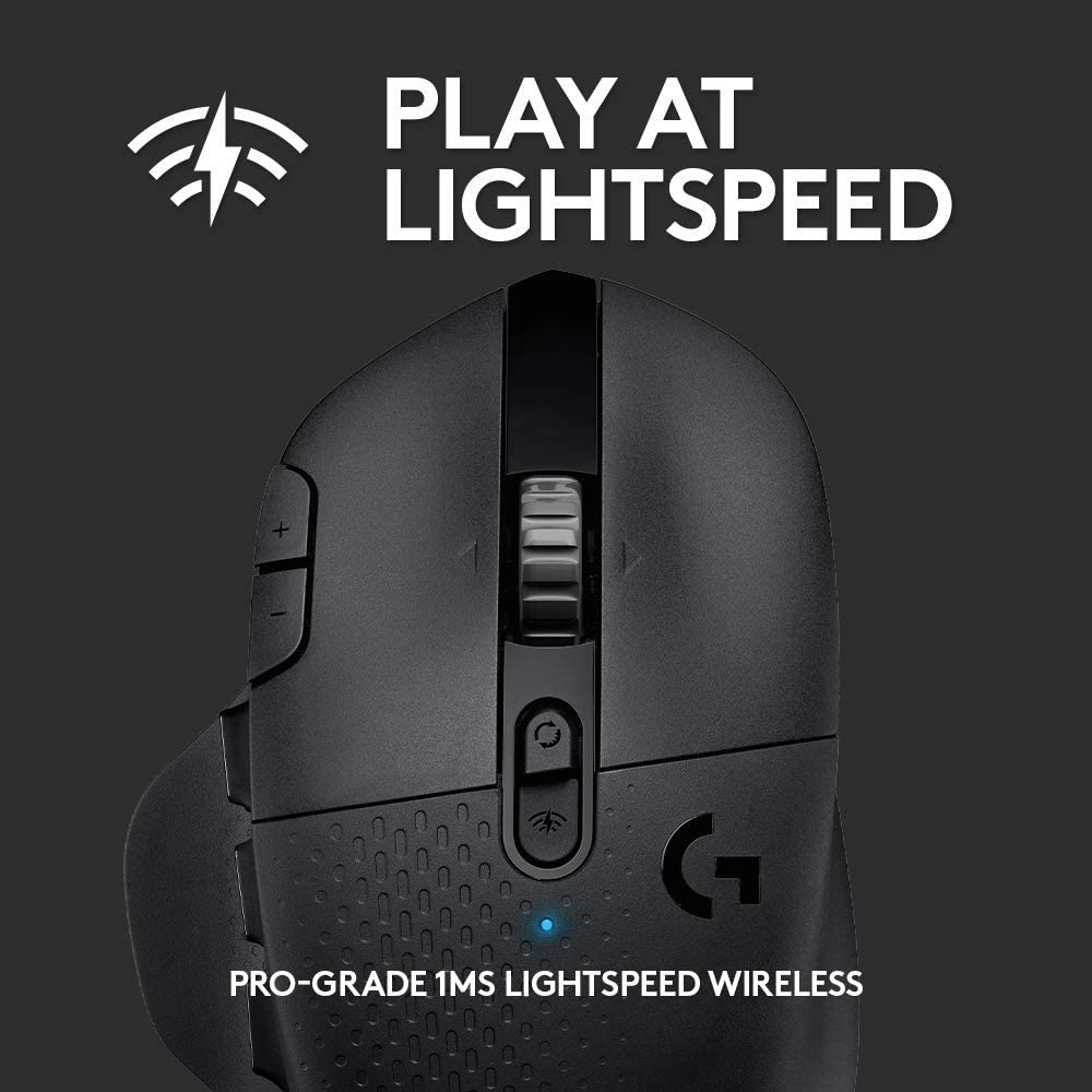 Logitech G604 LIGHTSPEED Wireless Gaming Mouse with 15 Programmable Controls, Dual Wireless Connectivity Modes, and HERO 16K Sensor 910-005622