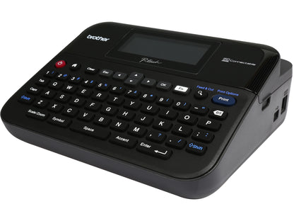 Brother P-touch Label Maker, PC-Connectable Labeler, Color Display, High-Resolution PC Printing, Black, Black/gray PTD600