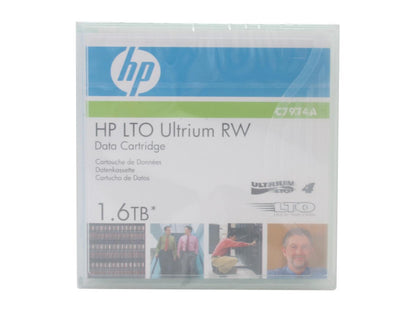 HP C7974A 800/1600GB LTO Ultrium 4 LTO4 Ultrium 1.6TB Read / Write Data Cartridge 1 Pack