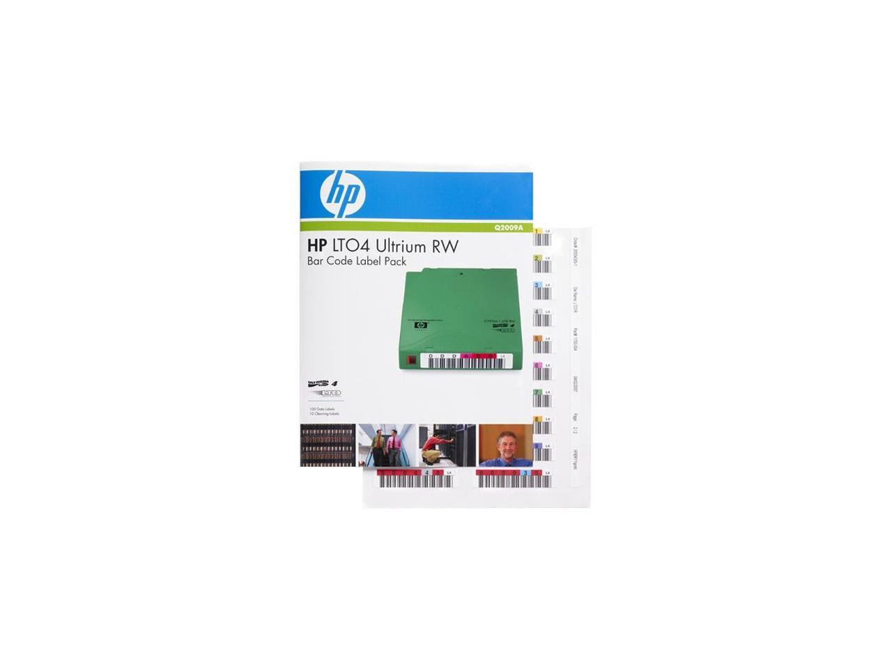 HP Q2009A LTO Ultrium 4 Read/Write Bar Code Label Pack 1 Pack