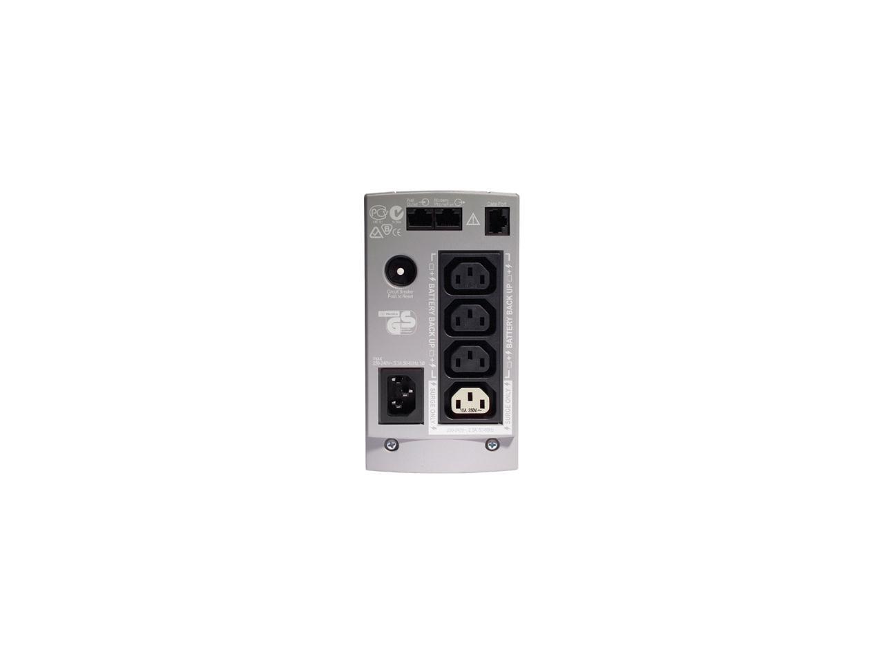 APC BK650EI 650 VA 400 Watts (1) IEC 320 C13 (Surge Protection) (3) IEC 320 C13 (Battery Backup) Outlets Back-UPS CS 650 USB/Serial, European version- Beige finish European Version - 240V