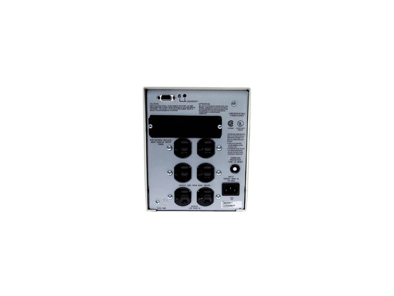 APC SU700X167 700 VA 450 Watts (6) NEMA 5-15R Outlets Smart-UPS 700VA w/Auto Select Input Voltage 120V/230V In 120V Out