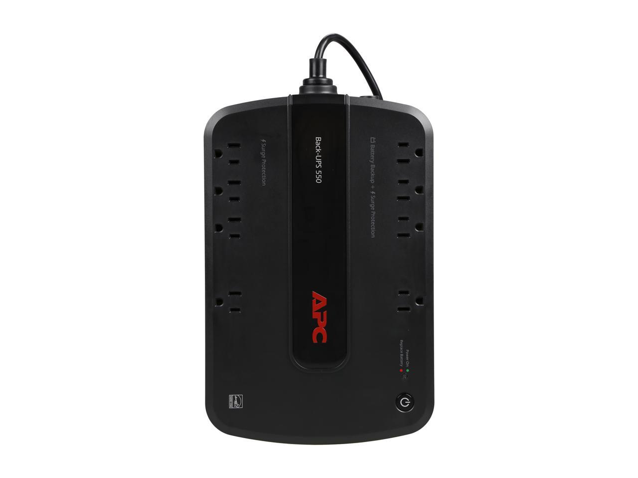 APC BE550G Back-UPS 550 VA 8-outlet Uninterruptible Power Supply (UPS) (Replaced by BE600M1)