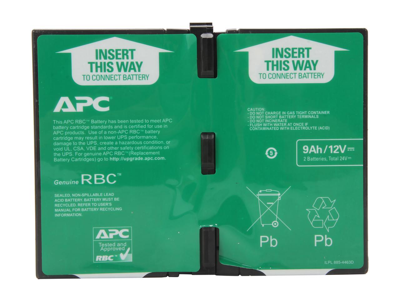 APC UPS Battery Replacement for APC UPS Models BR1500G, BR1300G, BX1500M, BX1500G, SMC1000-2U, SMC1000-2UC, BR1500GI, SMC1000-2U, SMC1000-2UC and select others (APCRBC124)