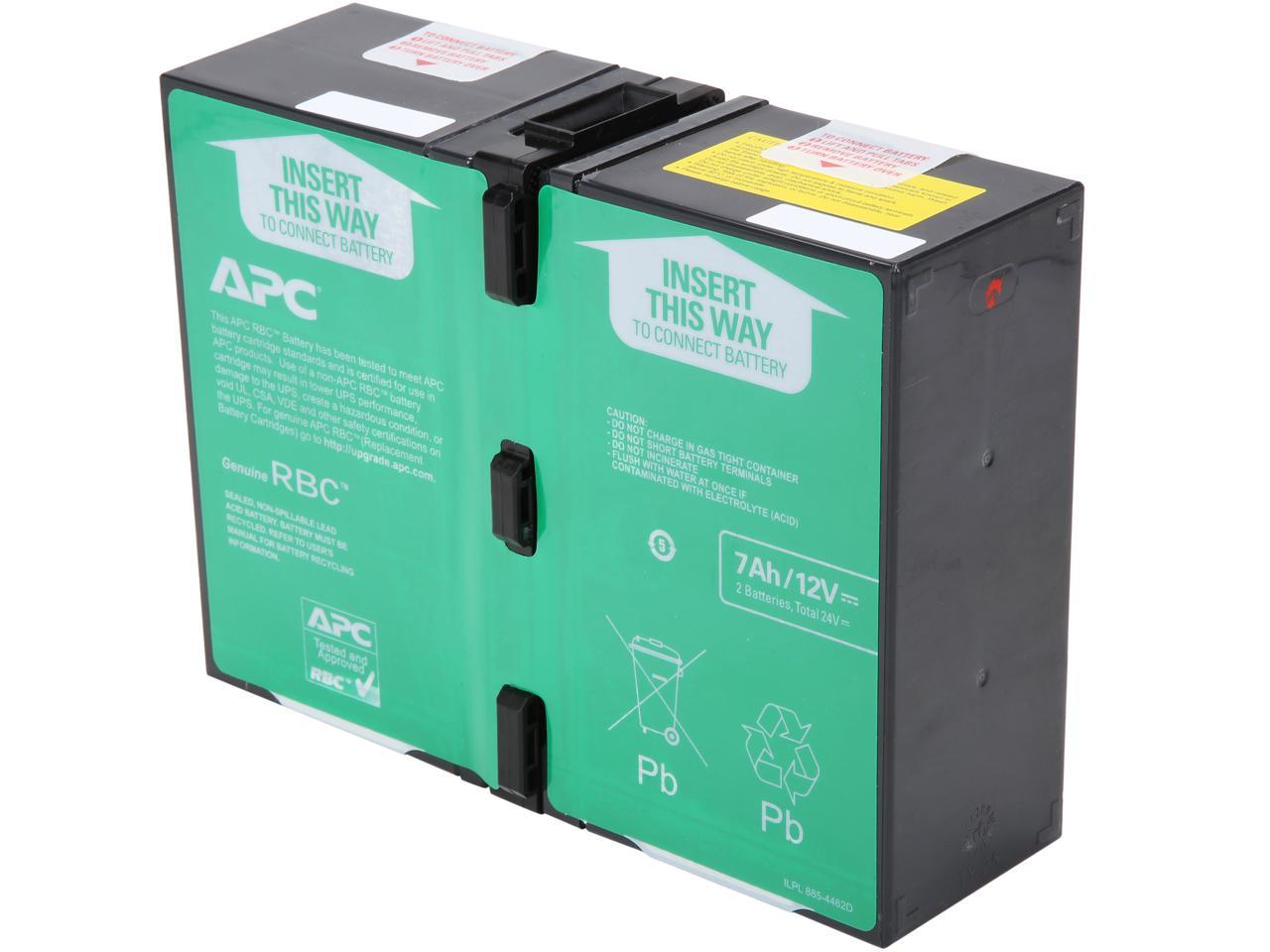 APC UPS Battery Replacement for APC UPS Model BR1000G, BX1350M, BN1350G, BR900GI, BX1000G, BX1300G, SMT750RM2U, SMT750RM2UC, SMT750RM2UNC, and select others (APCRBC123)