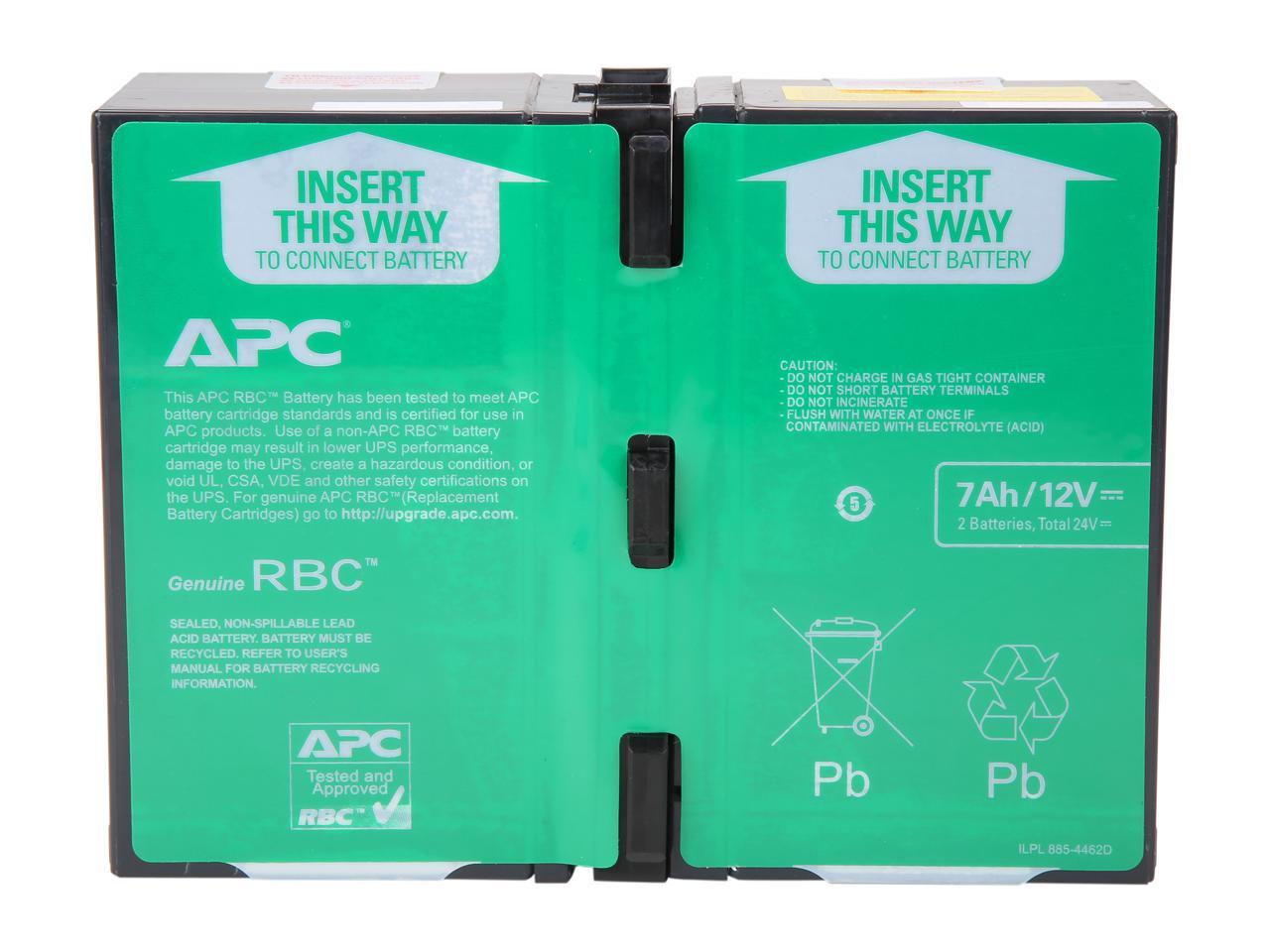APC UPS Battery Replacement for APC UPS Model BR1000G, BX1350M, BN1350G, BR900GI, BX1000G, BX1300G, SMT750RM2U, SMT750RM2UC, SMT750RM2UNC, and select others (APCRBC123)
