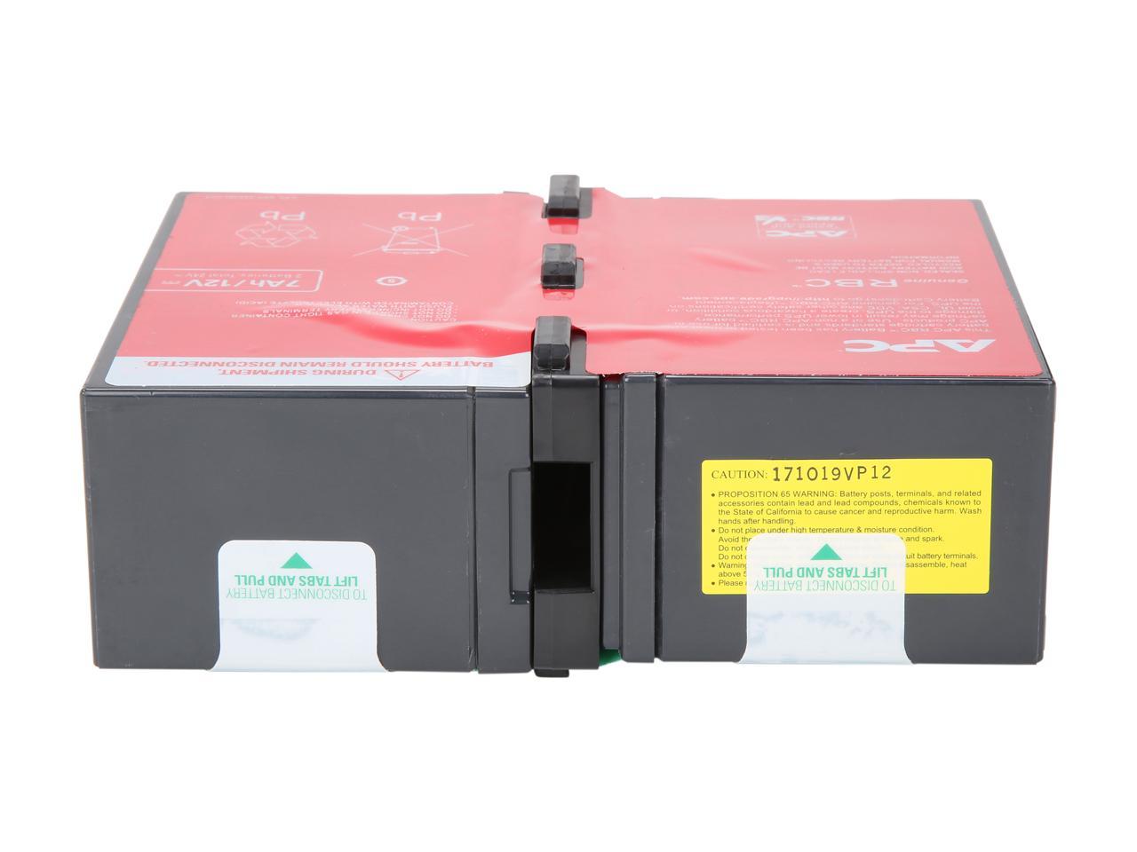 APC UPS Battery Replacement for APC UPS Model BR1000G, BX1350M, BN1350G, BR900GI, BX1000G, BX1300G, SMT750RM2U, SMT750RM2UC, SMT750RM2UNC, and select others (APCRBC123)