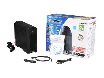 CyberPower AVR CP1500AVRT 1500 VA 900 Watts 8 Outlets UPS