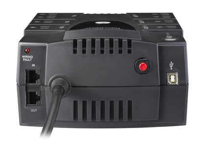 CyberPower Intelligent LCD Series CP600LCD 600VA 340W 4 x 5-15R Battery/Surge Protected 4 x 5-15R Surge Protected Outlets UPS