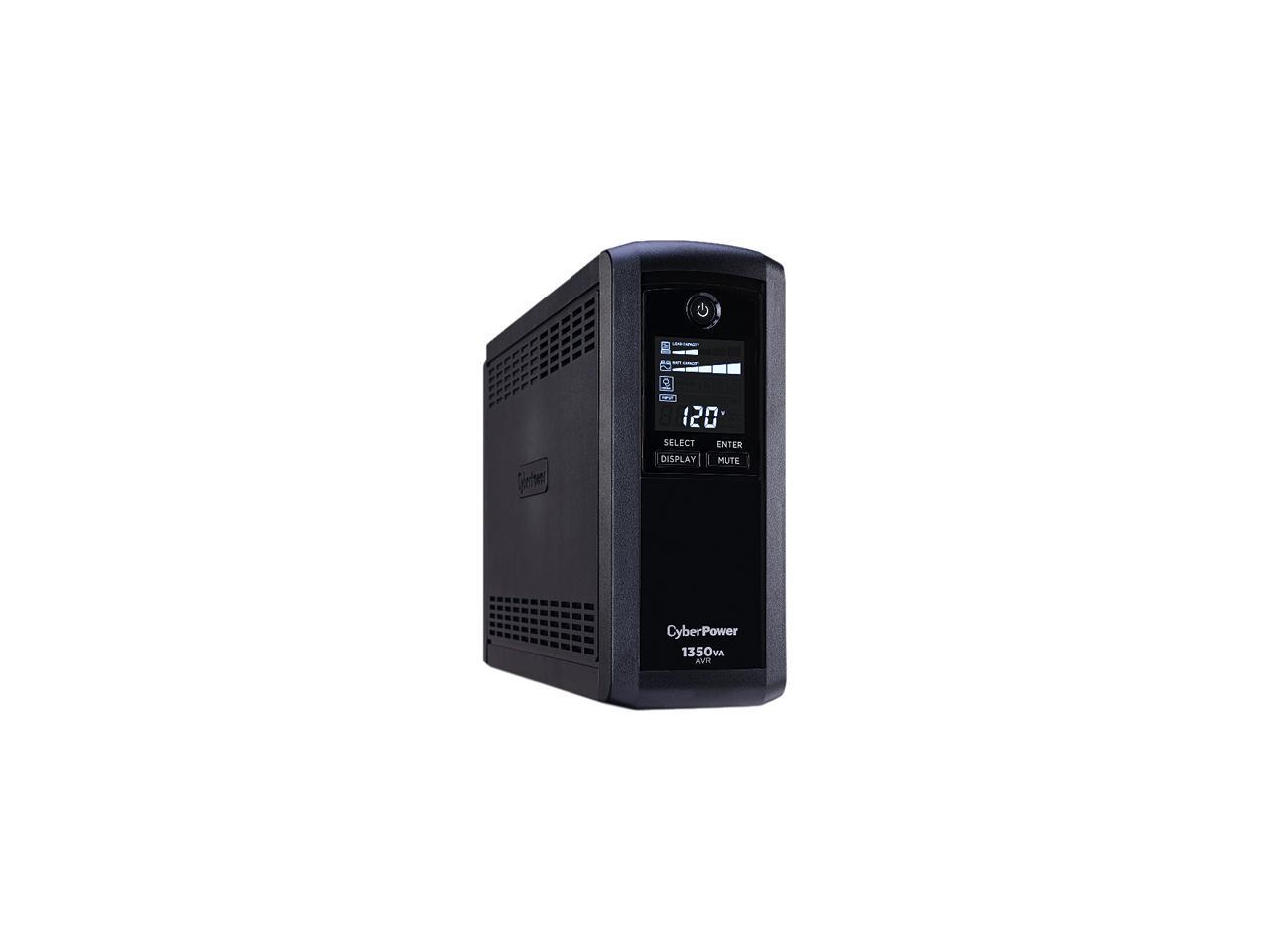 CyberPower Intelligent LCD UPS CP1350AVRLCD 1350 VA 815 Watts 10 Outlets UPS