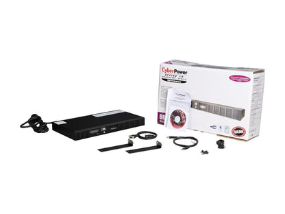 CyberPower Smart App Intelligent LCD Rackmount GreenPower UPS OR700LCDRM1U 700VA 400W 4 x 5-15R Battery/Surge Protected 2 x 5-15R Surge Protected Outlets UPS