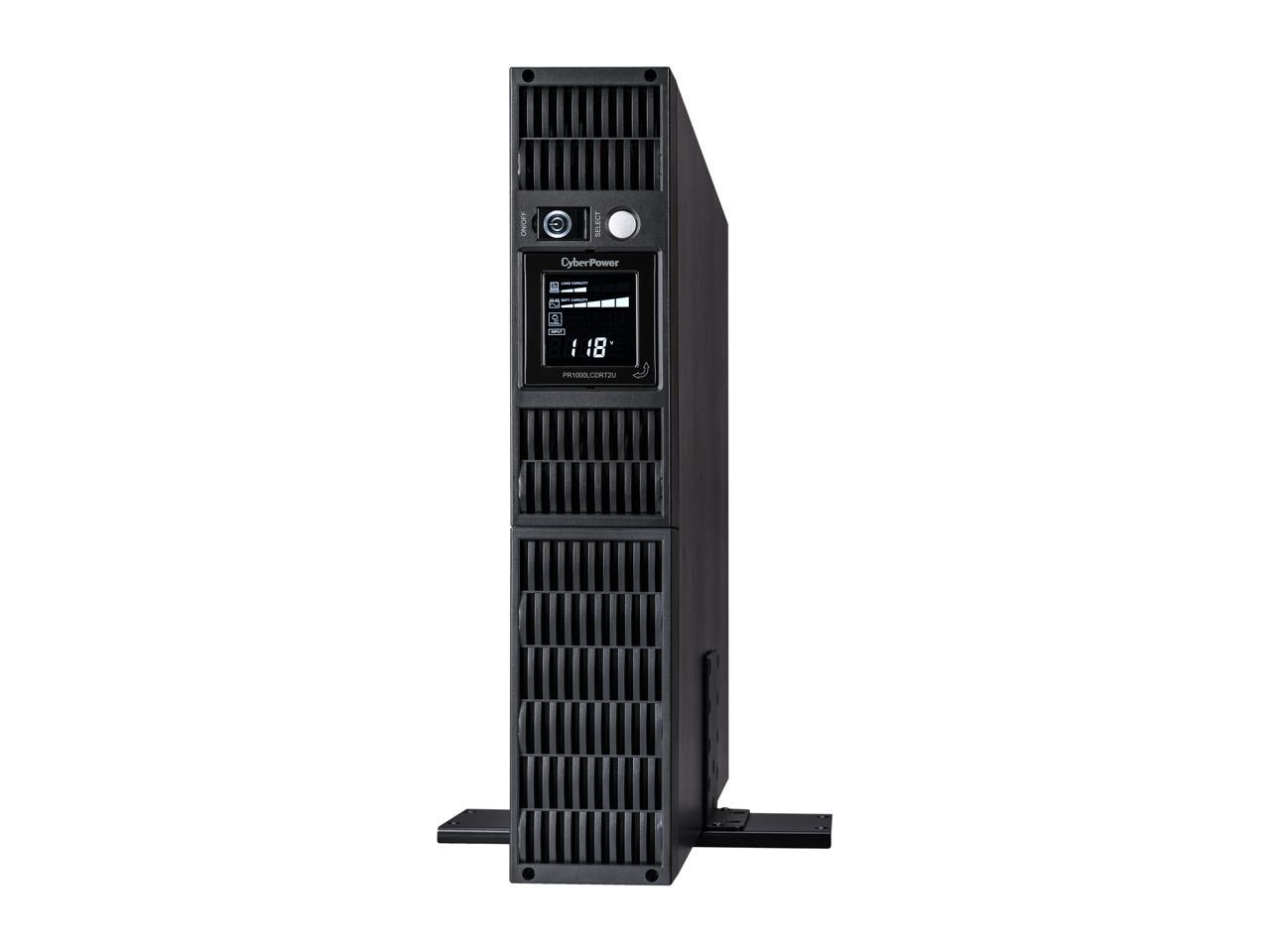 CyberPower PR1000LCDRT2U 1000 VA 900 Watts 8 x 5-15R Battery & Surge Outlets UPS