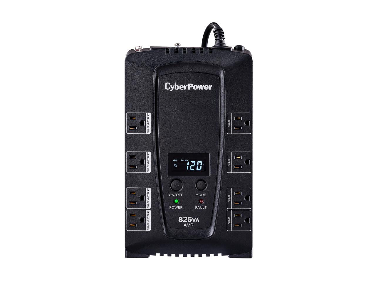 CyberPower CP825AVRLCD 825 VA 450 Watts 8 Outlets UPS