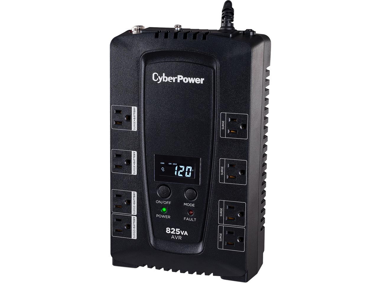 CyberPower CP825AVRLCD 825 VA 450 Watts 8 Outlets UPS