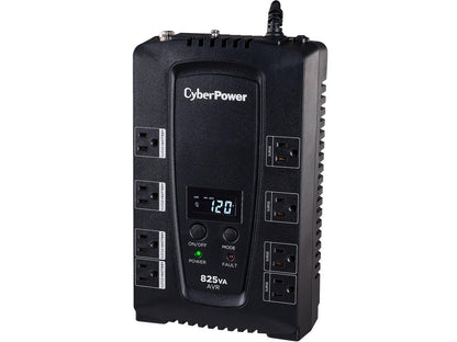 CyberPower CP825AVRLCD 825 VA 450 Watts 8 Outlets UPS