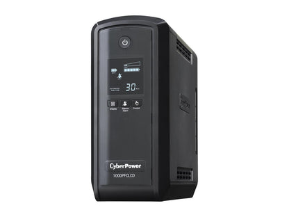 CyberPower CP1000PFCLCD UPS 1000 VA / 600 Watts PFC compatible Pure Sine Wave