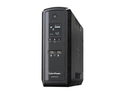 CyberPower CP1350PFCLCD 1350 VA / 810 Watts PFC Pure Sine Wave UPS w/ USB Charging Ports