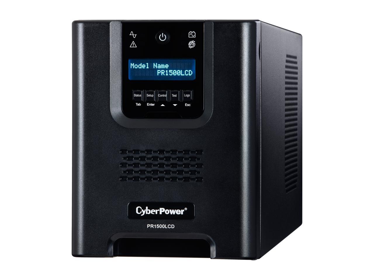 CyberPower Smart App Sinewave PR1500LCD 1500VA Pure Sine Wave Mini-Tower LCD UPS