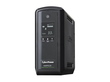 CyberPower TAA Compliant CP1000PFCLCDTAA UPS 1000VA 510W PFC Compatible Pure Sine Wave