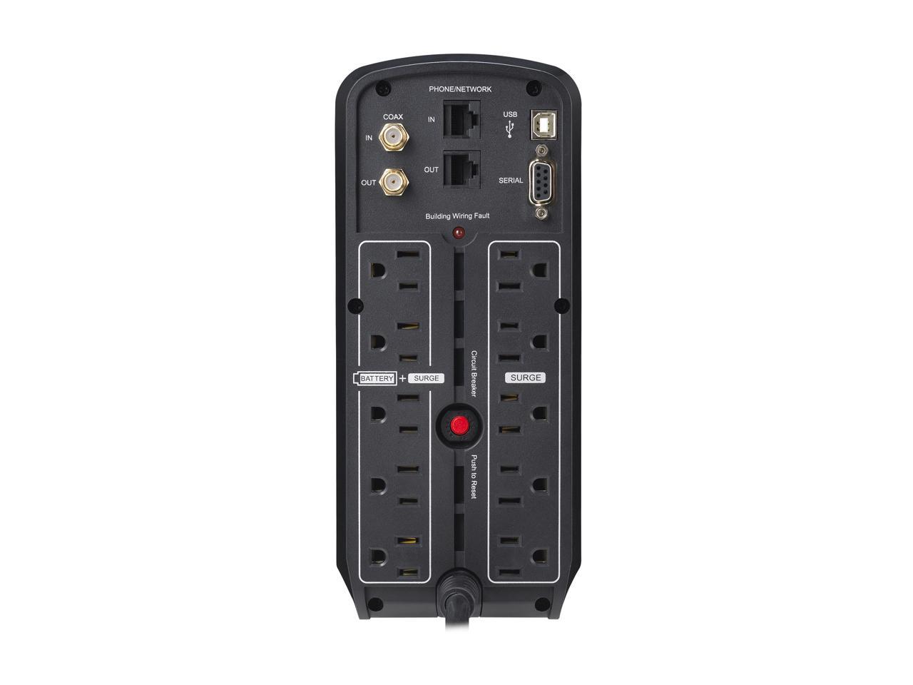 CyberPower TAA Compliant CP1000PFCLCDTAA UPS 1000VA 510W PFC Compatible Pure Sine Wave