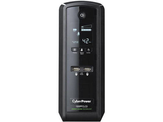 CyberPower TAA Compliant CP1500PFCLCDTAA UPS 1500VA 900W PFC Compatible Pure Sine Wave