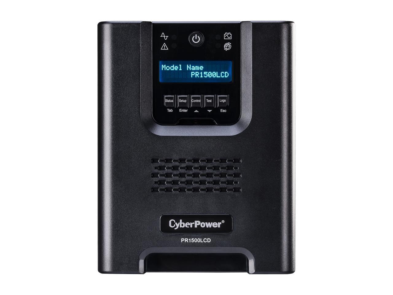 CyberPower TAA Compliant Smart App Sinewave PR1500LCDTAA 1500 VA Sine Wave Tower LCD UPS