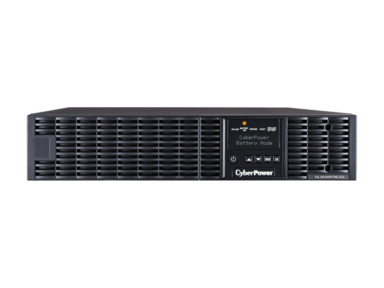 CyberPower Smart App Online OL3000RTXL2U 3000VA 100-125V Pure Sine Wave LCD Rack/Tower UPS