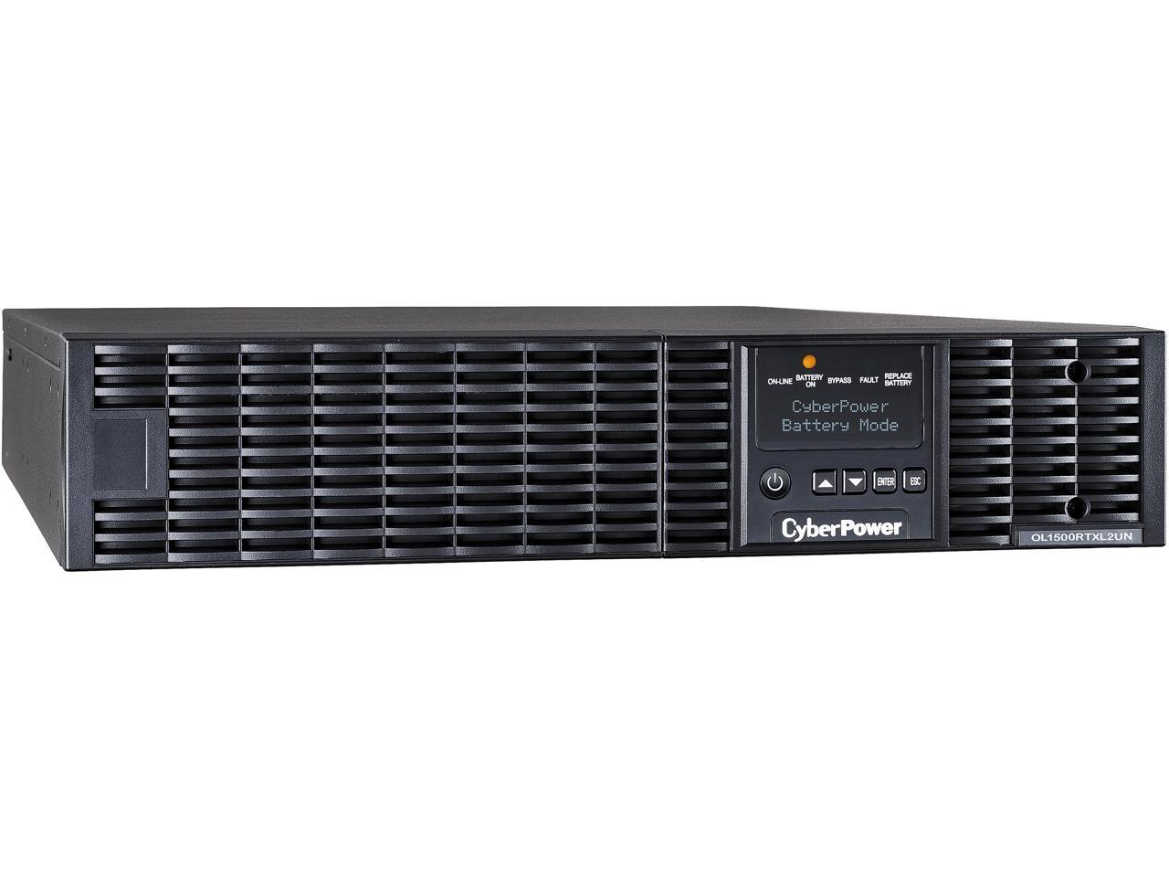 CyberPower Smart App Online OL1500RTXL2U 1500VA 100-125V Pure Sine Wave LCD Rack/Tower UPS