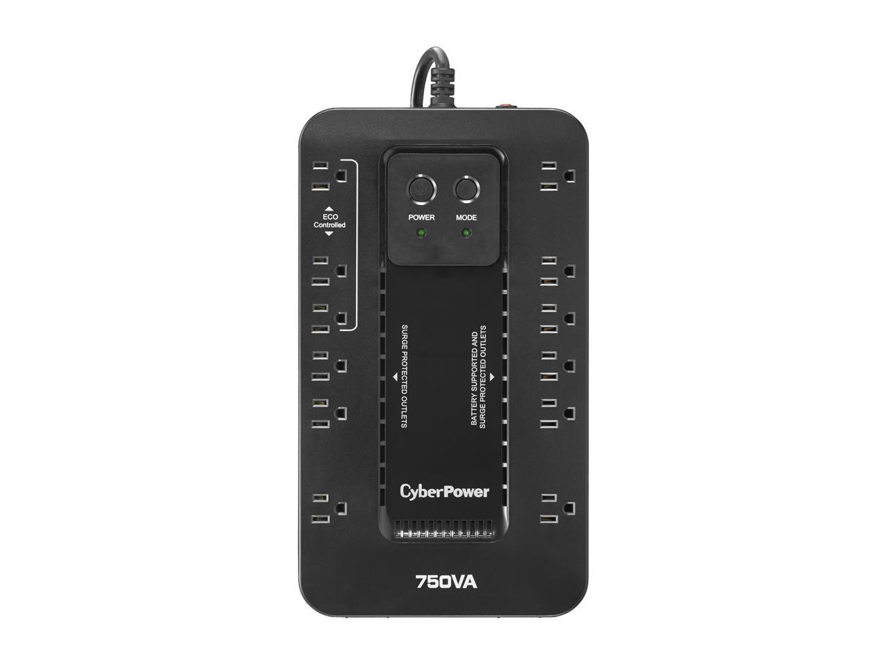 CyberPower EC750G ECO 750 VA / 450W Energy Efficient Desktop UPS