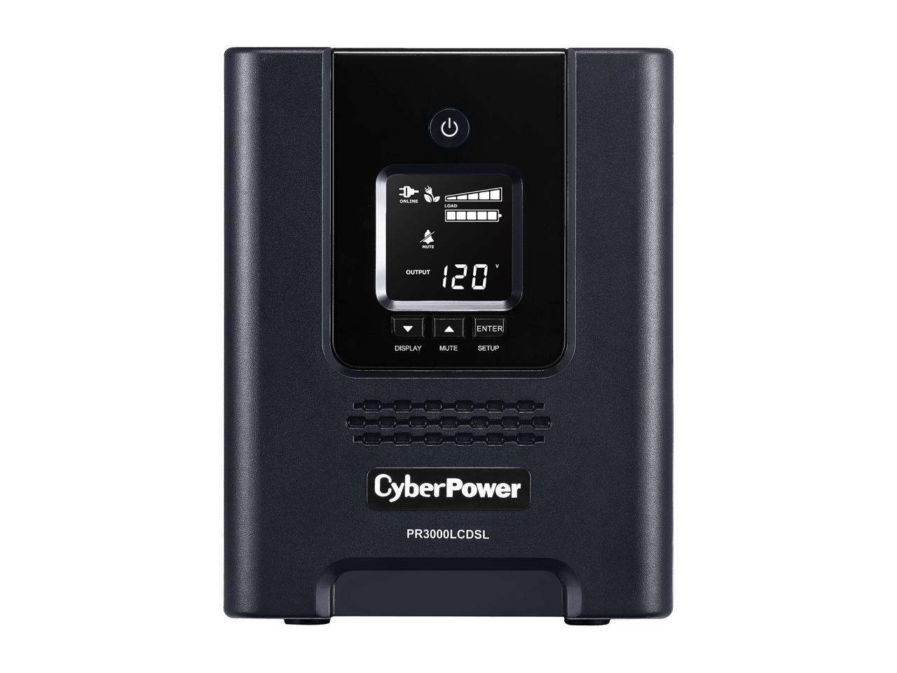 CyberPower Smart App Sinewave PR3000LCDSL 3000 VA 2700 Watts 7 Outlets UPS