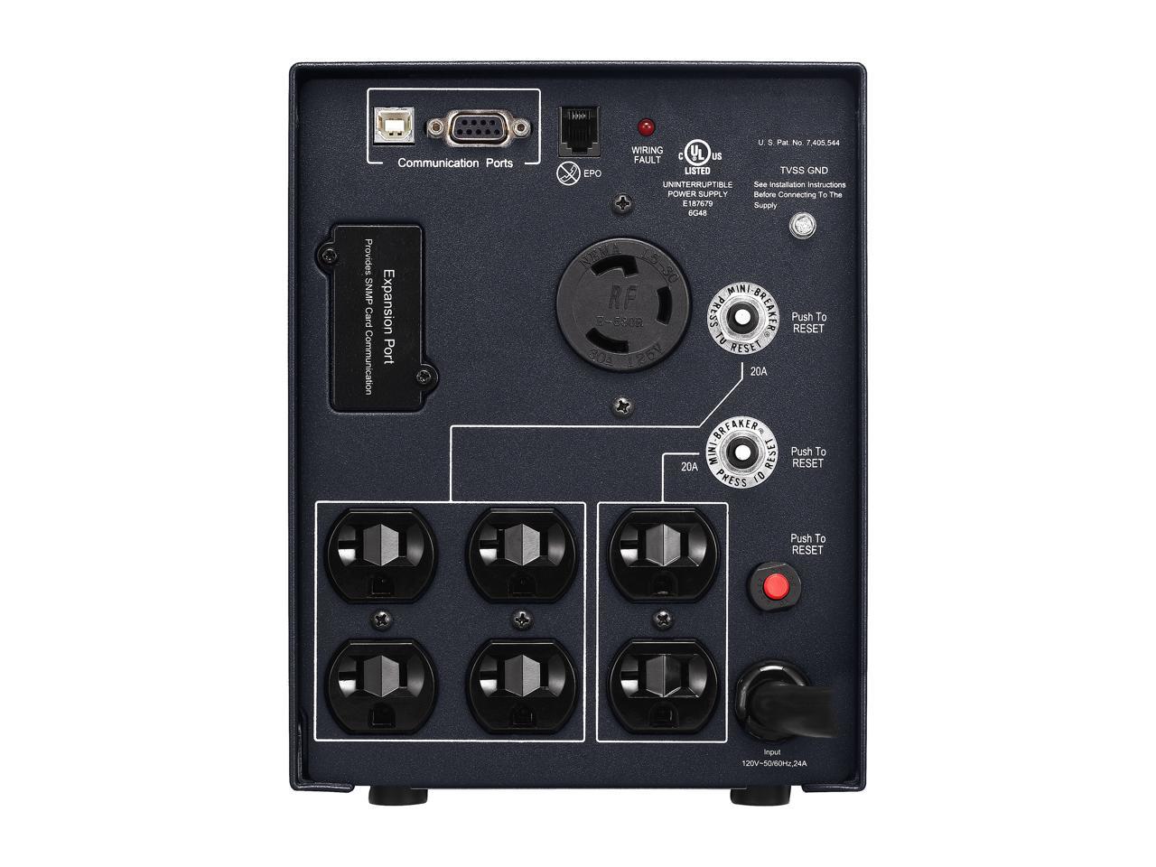 CyberPower Smart App Sinewave PR3000LCDSL 3000 VA 2700 Watts 7 Outlets UPS