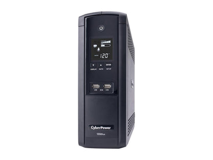 CyberPower BRG1350AVRLCD 1350 VA / 810 Watts, 12 Outlets, AVR, Intelligent LCD Mini-Tower UPS System