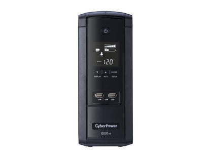CyberPower BRG1000AVRLCD 1000 VA / 600 Watts, 10 Outlets, AVR, Intelligent LCD Mini-Tower UPS System