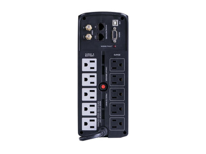 CyberPower BRG1000AVRLCD 1000 VA / 600 Watts, 10 Outlets, AVR, Intelligent LCD Mini-Tower UPS System