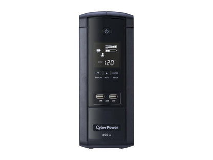 CyberPower BRG850AVRLCD 850 VA / 510 Watts, 10 Outlets, AVR, Intelligent LCD Mini-Tower UPS System
