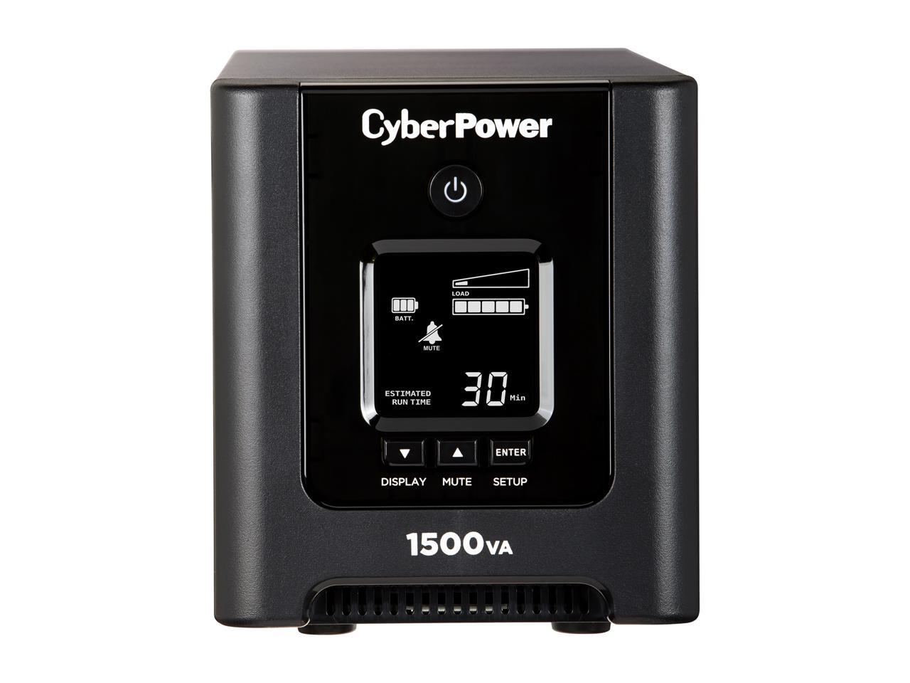 CyberPower PFC Sinewave Series OR1500PFCLCD 1500 VA 1050 Watts 8 Outlets UPS