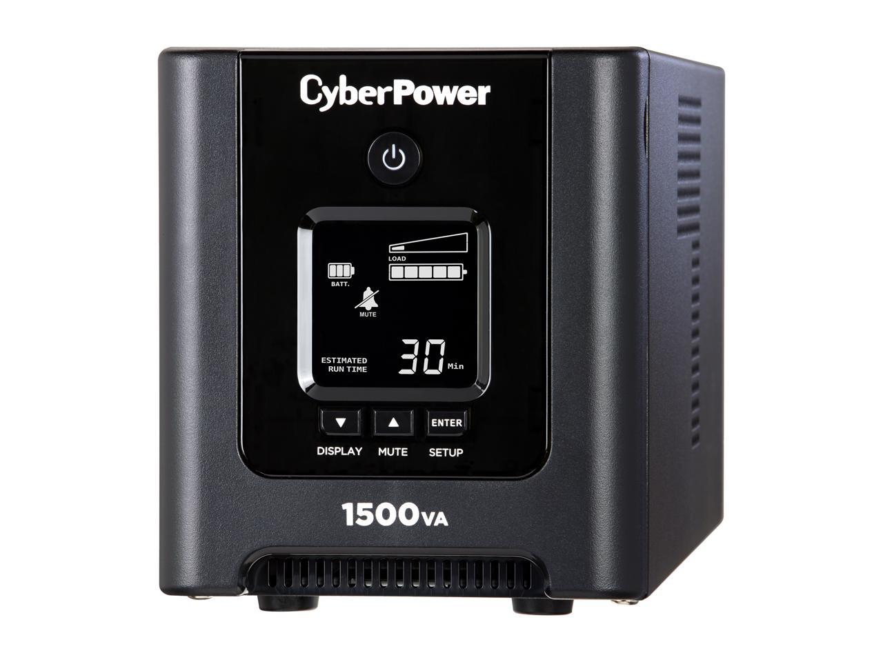 CyberPower PFC Sinewave Series OR1500PFCLCD 1500 VA 1050 Watts 8 Outlets UPS