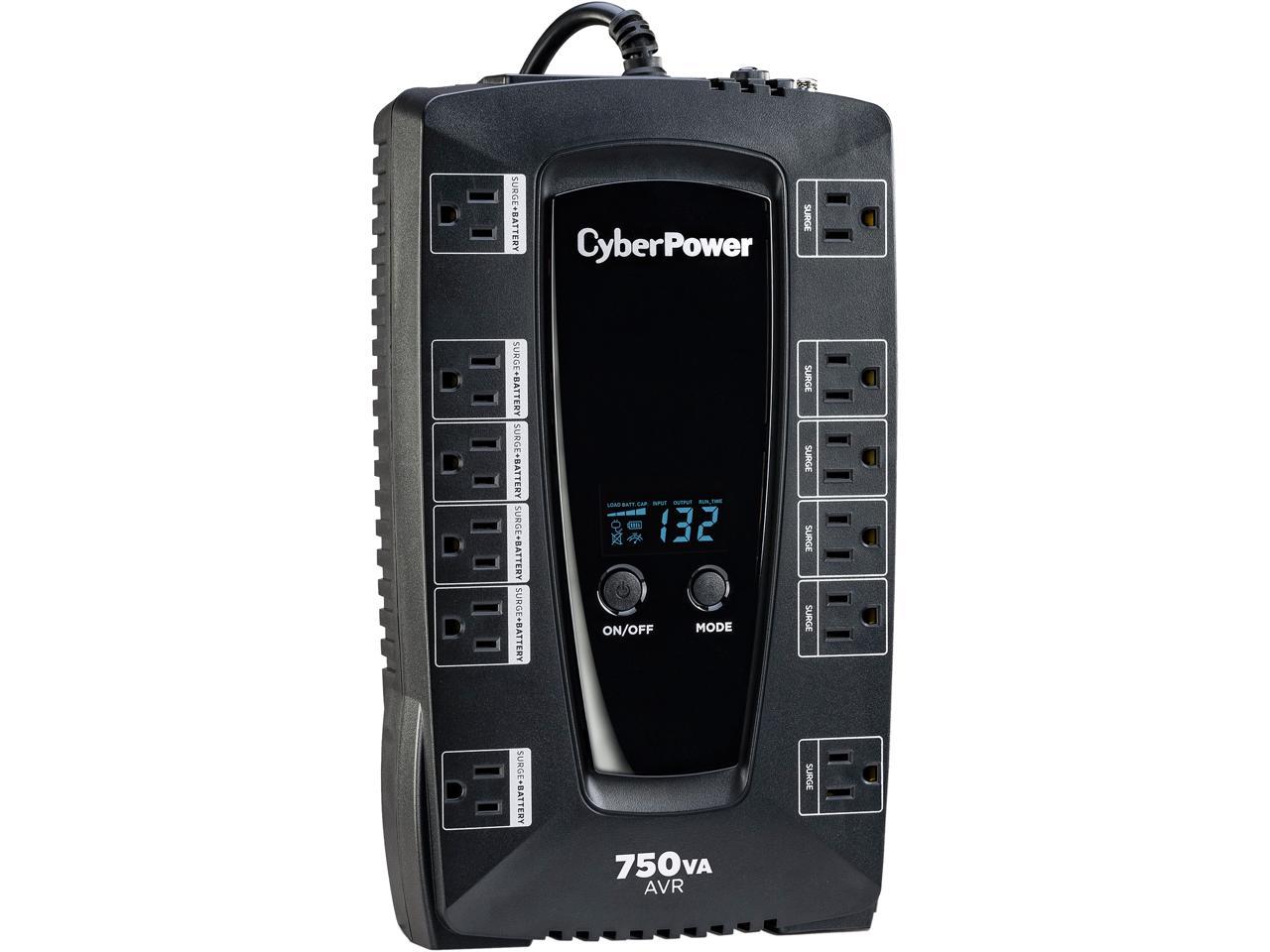 CyberPower AVRG750LCD 750 VA 450W 12 Outlets Intelligent LCD UPS