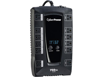 CyberPower AVRG750LCD 750 VA 450W 12 Outlets Intelligent LCD UPS