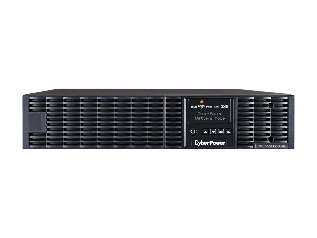 CyberPower OL1500RTXL2UN 1.5KVA Online UPS 2U sine wave LCD 100-125V RMCARD205 RT 3YR WTY