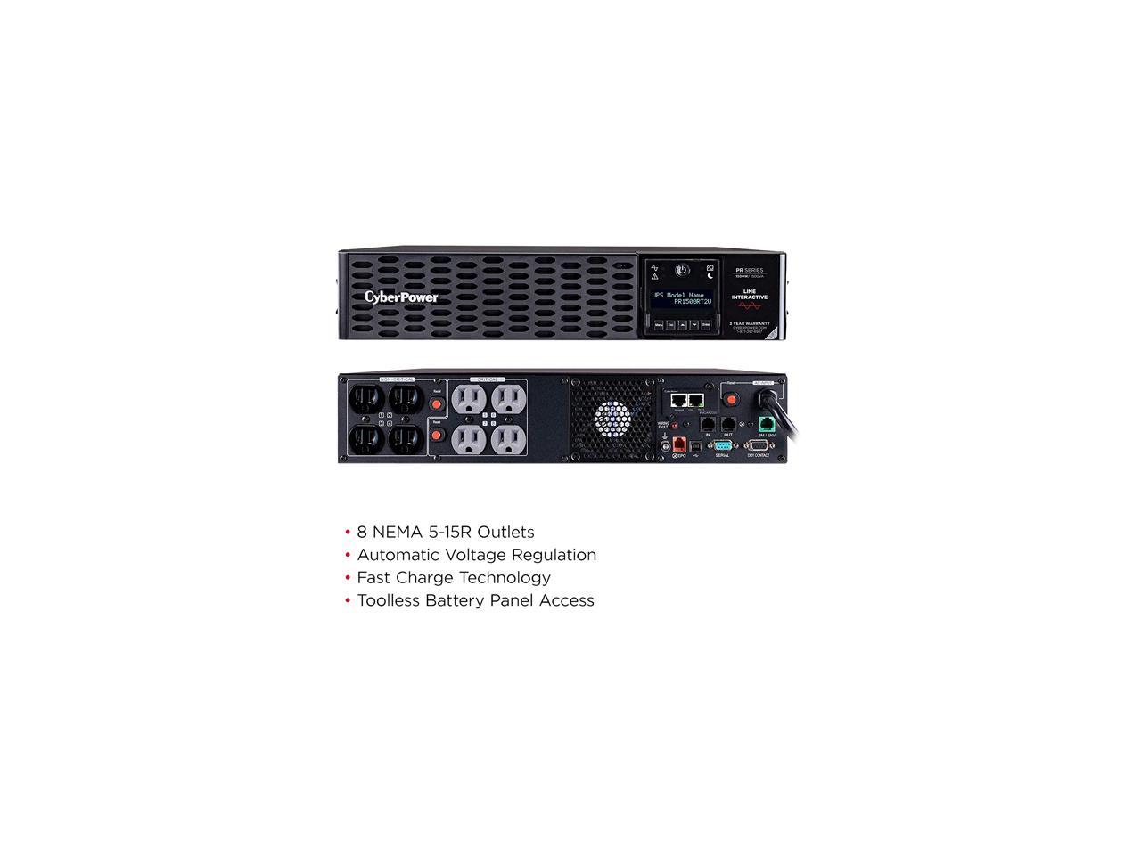 CyberPower Smart App Sinewave PR1500RT2UN 1.5KVA Tower/Rack Convertible UPS