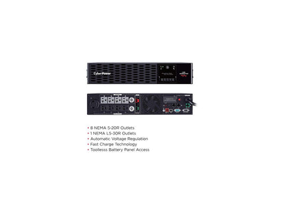 CyberPower Smart App Sinewave PR3000RTXL2UN 3KVA Tower/Rack Convertible UPS