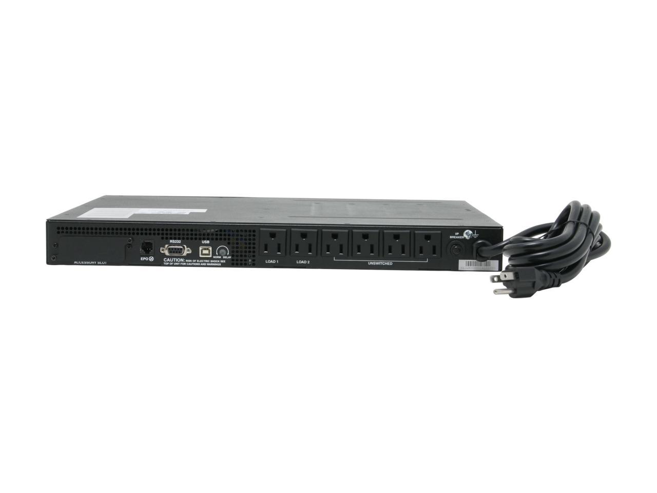 Tripp Lite Smart 750VA Sine Wave UPS Back Up, Line-Interactive 120V 600W, 1U Rackmount, Network Management Card Options, USB, DB9 Serial (SMART750RM1U)