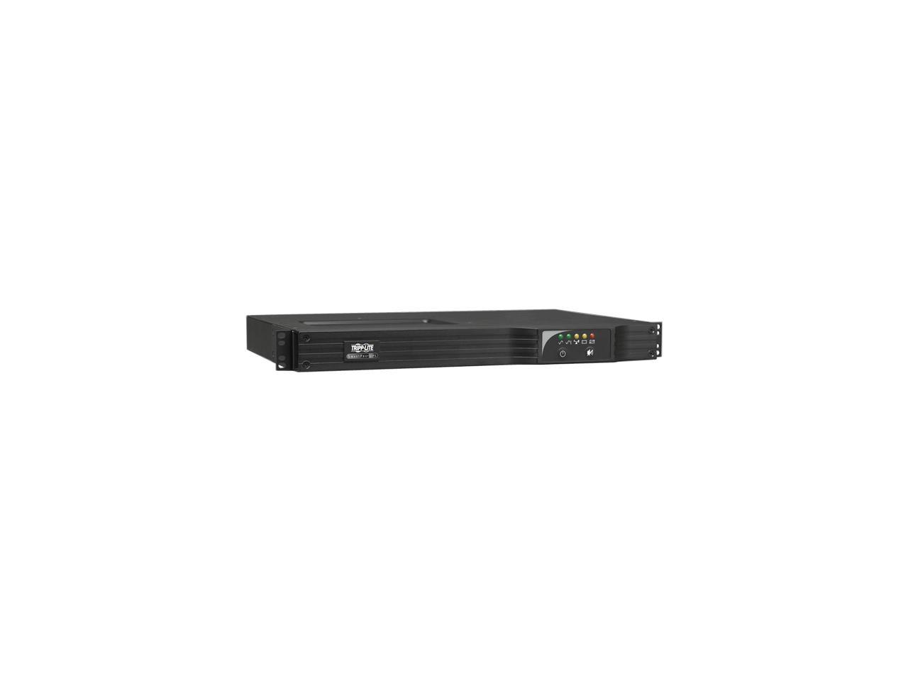 Tripp Lite Smart 750VA Sine Wave UPS Back Up, Line-Interactive 120V 600W, 1U Rackmount, Network Management Card Options, USB, DB9 Serial (SMART750RM1U)