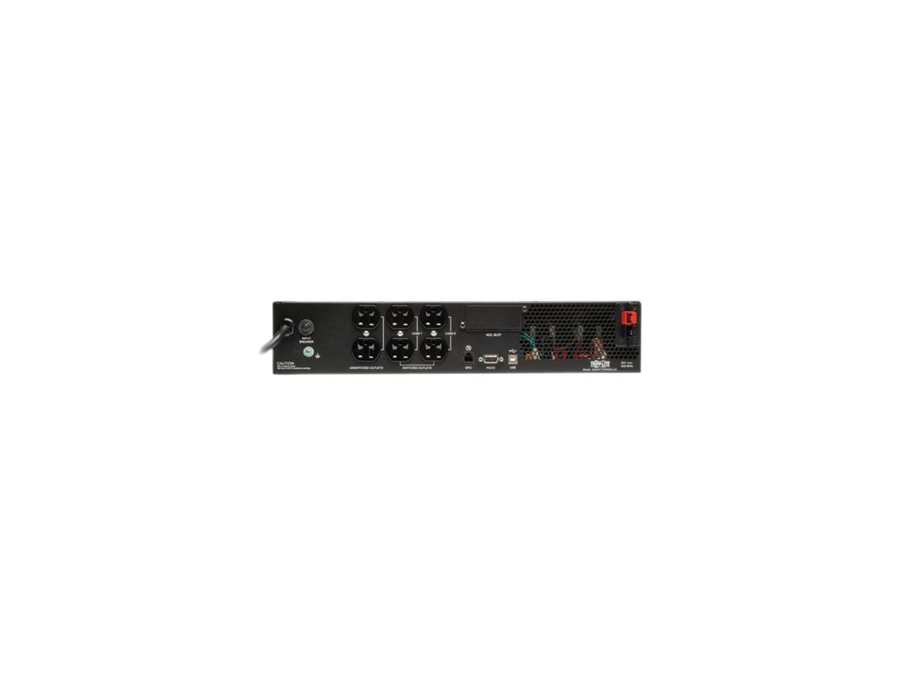 Tripp Lite SMART750RMXL2U 750VA 600W UPS Smart Rackmount AVR LCD 120V USB DB9 SNMP 2URM, 6 Outlets