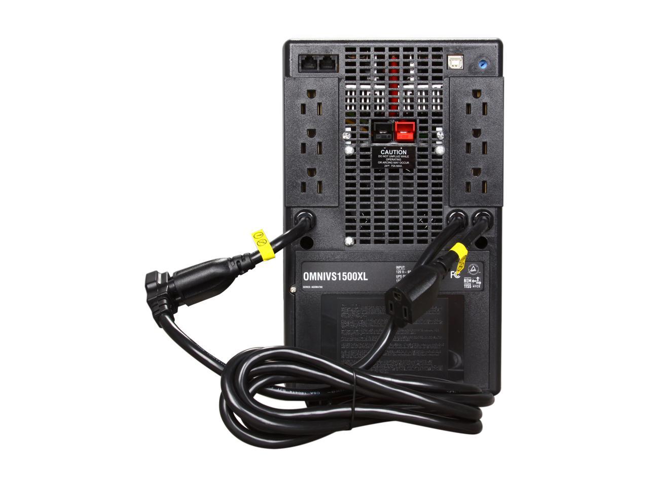 Tripp Lite OMNIVS1500XL OMNI VS 1500 VA 940 Watts 8 Outlets Line Interactive Tower UPS Extended Runtime