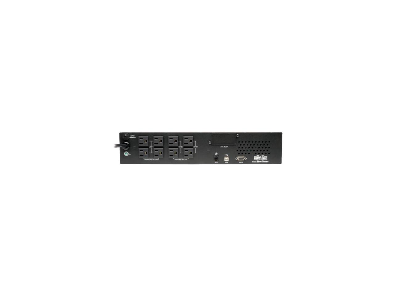 Tripp Lite SMART1500RM2U 1500VA 1350W UPS Smart Rackmount AVR LCD 120V USB DB9 SNMP 2URM, 8 Outlets