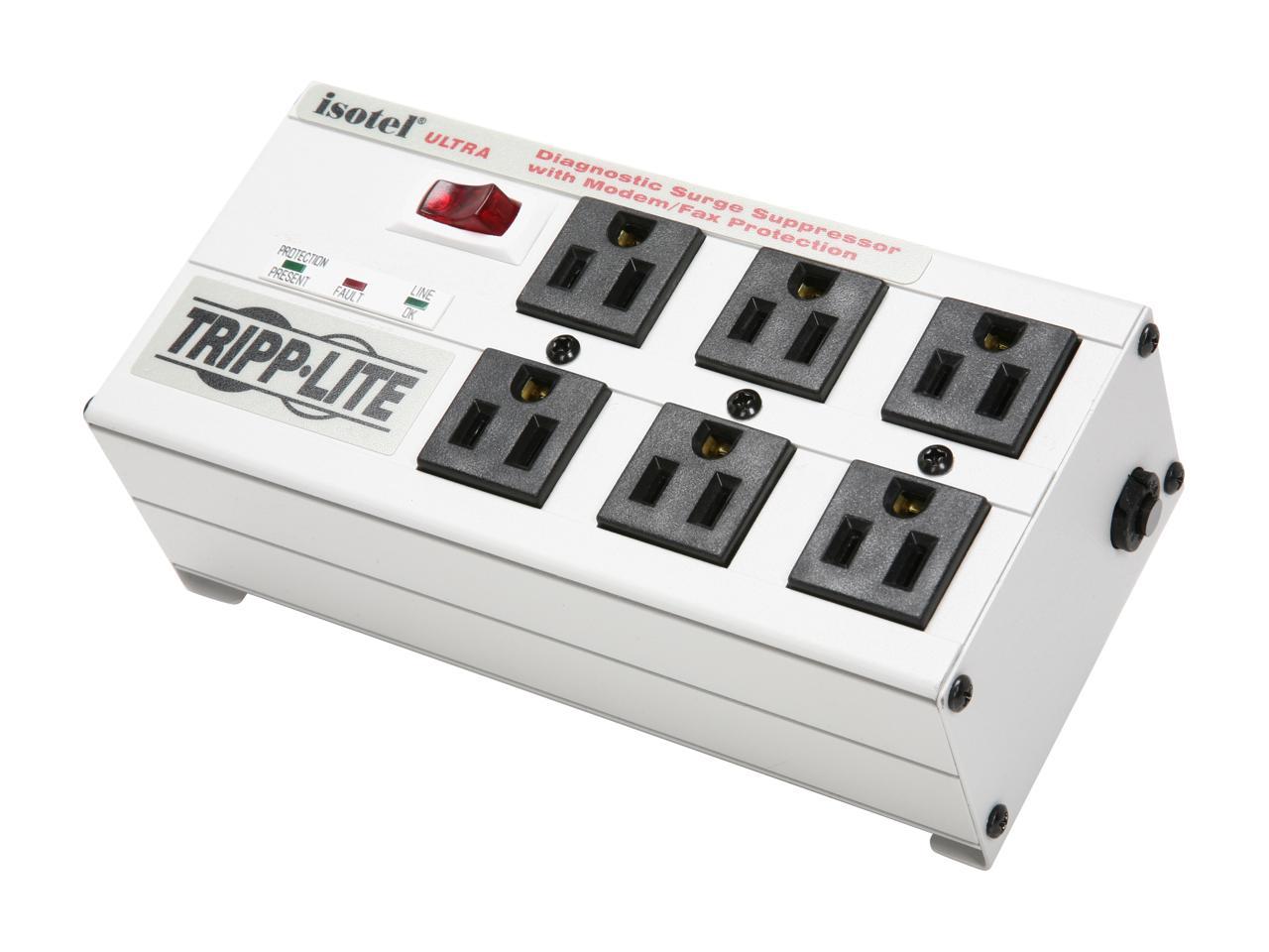 Tripp Lite ISOTEL6ULTRA 6ft. 6 Outlets 3330 Joules Isobar Surge Suppressor