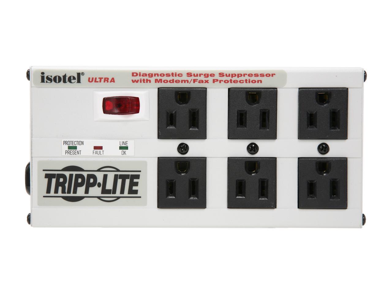 Tripp Lite ISOTEL6ULTRA 6ft. 6 Outlets 3330 Joules Isobar Surge Suppressor
